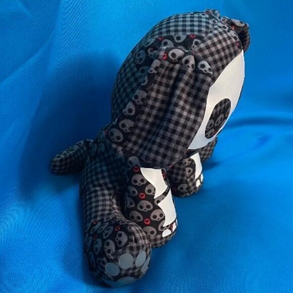 TOYNAMI RARE SKELANIMALS ~ DEAD IN PLAID DAX THE DOG PLUSH DOLL / STUFFED ANIMAL - Picture 6 of 16